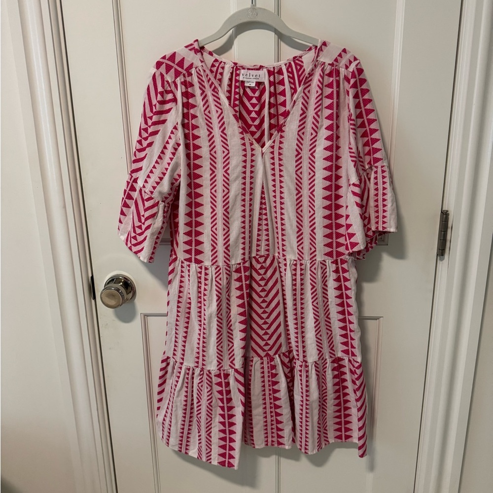 Velvet by Graham and Spencer Madeline Dress  Printed Tiered Dress NWOT